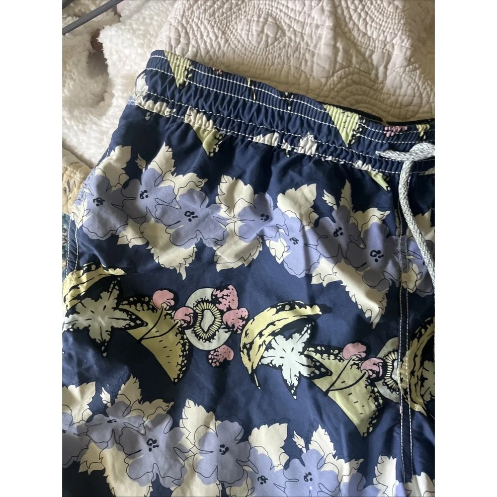 Vilebrequin Swim Trunks‎  Xxl Hawaii Theme Bananas Flowers Starfish Blue